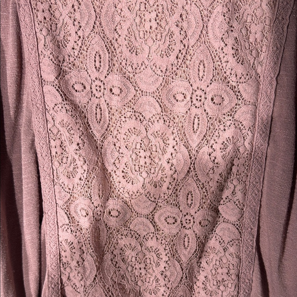 Maurices Elegant Lace Sleeveless Top - Mauve - Picture 4 of 5